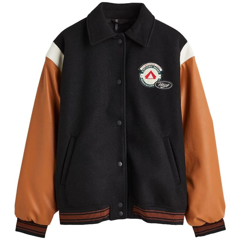 

Куртка H&M Baseball color-block, черный