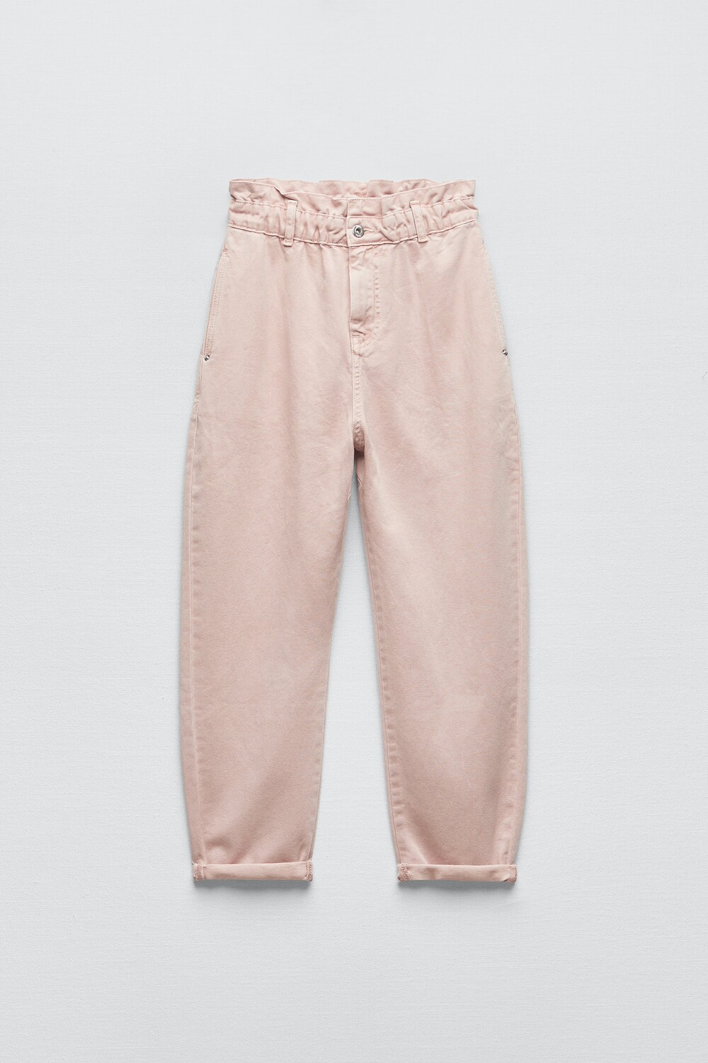 

Джинсы Zara Z1975 High-waist Baggy Paperbag, розовый