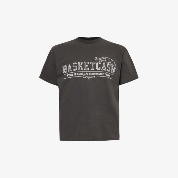 

Футболка из хлопкового джерси с графическим принтом «выпускной» Basketcase, черный