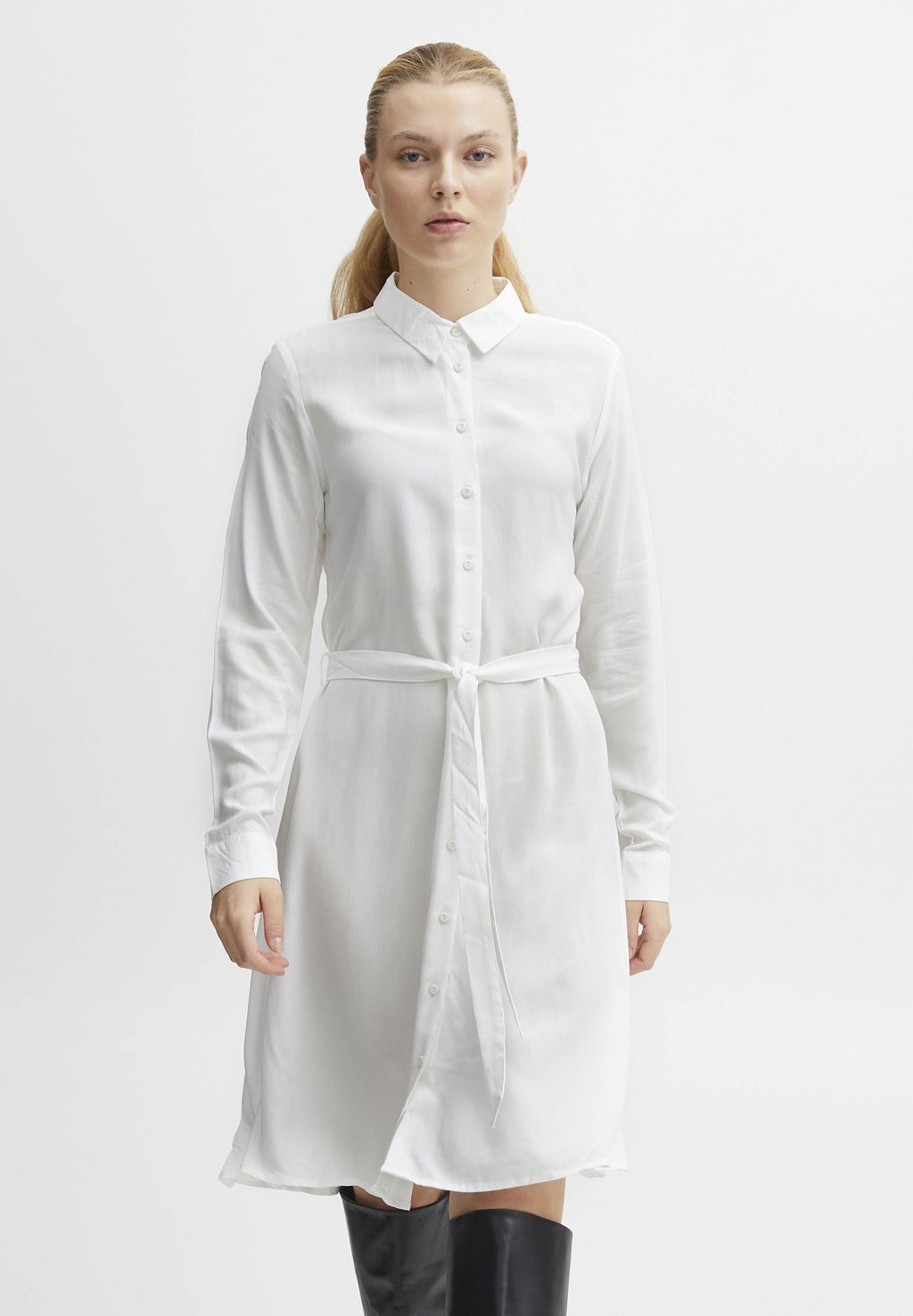 Платье-рубашка ICHI, белый