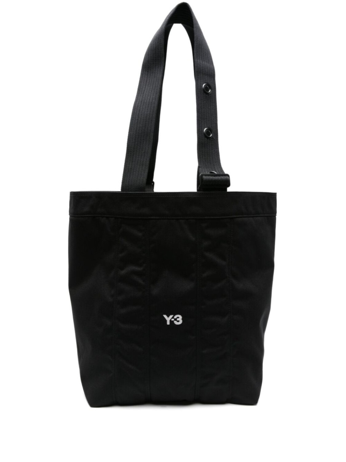 

Y-3 сумка-тоут с вышитым логотипом, черный