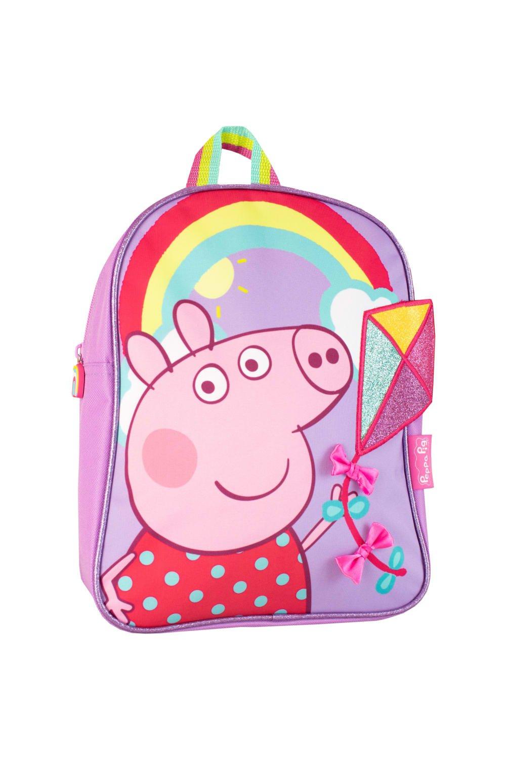 деревянные пазлы свинка пеппа на день рождения детская логика Детский рюкзак Peppa Pig, фиолетовый