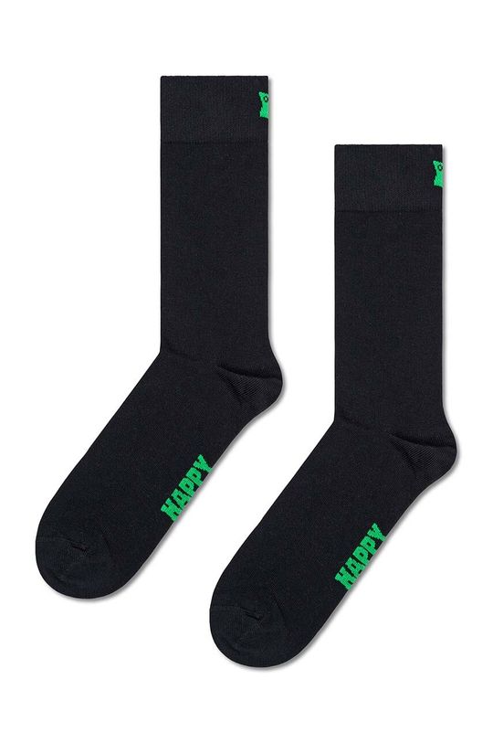 однотонные цветные носки babushka socks 4 цвета Однотонные носки Happy Socks, черный