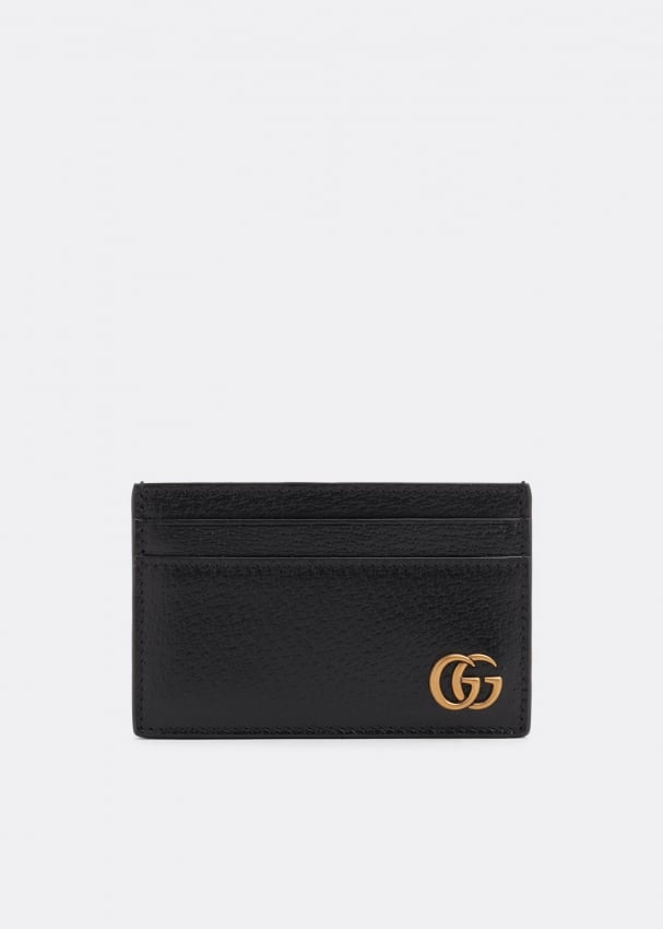 Картхолдер GUCCI GG Marmont card case, черный картхолдер gucci ophidia card case серый
