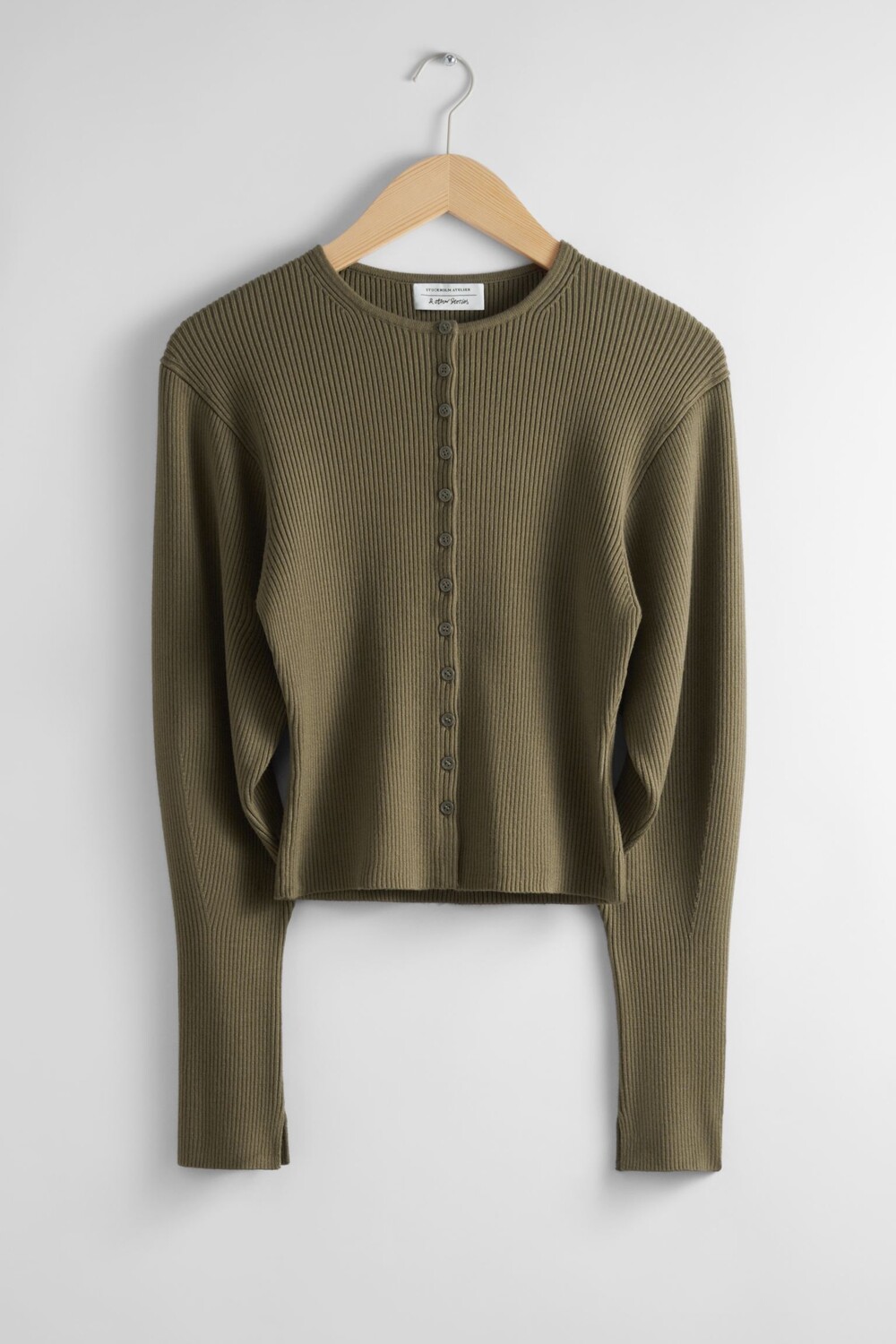 

Кардиган & Other Stories Slim-fitting Ribbed, хаки