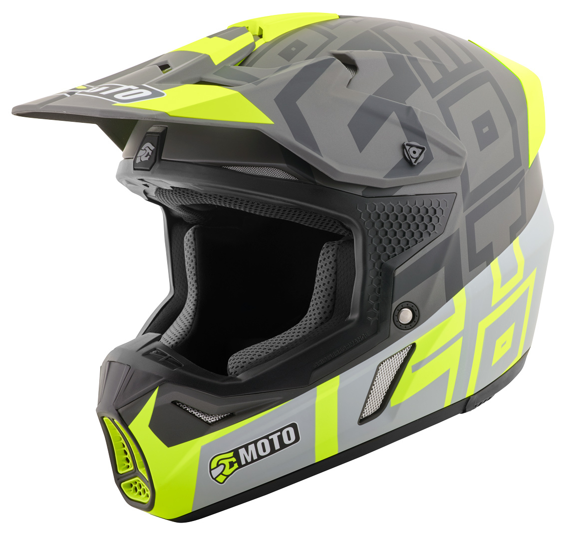 Шлем FC-Moto Merkur Flex для мотокросса, черный/желтый шлем fxr blade 2 0 carbon evo для мотокросса черный желтый