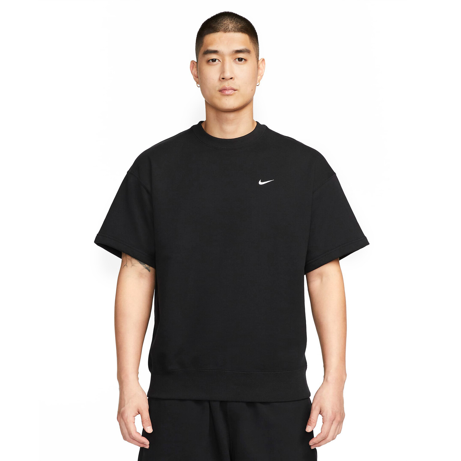 

Футболка Nike Solo Swoosh Men's Short Sleeve French Terry, черный/белый