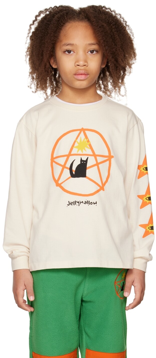 

Детская футболка с длинным рукавом Off-White Cat Planet Jellymallow