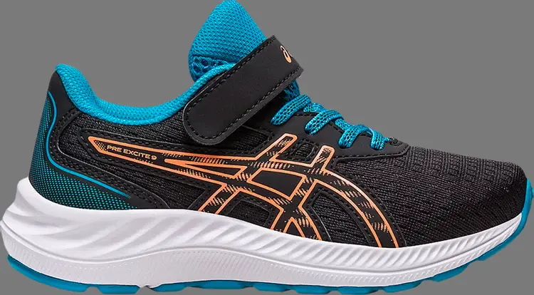 

Кроссовки pre excite 9 ps 'black sun peach' Asics, черный