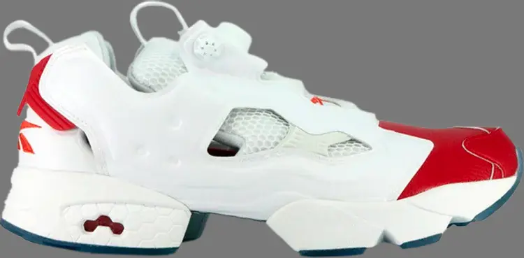 

Кроссовки undeafeated x instapump fury og 'white red royal' Reebok, белый