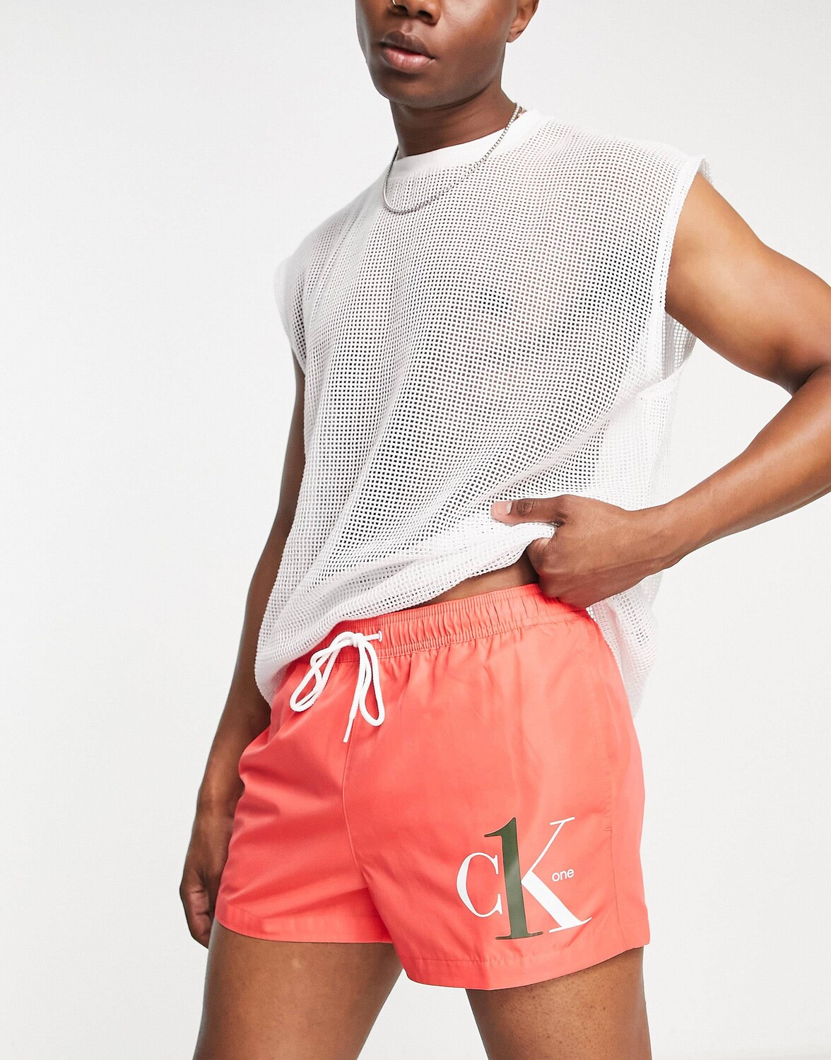 

Красные плавки из полиэстера Calvin Klein CK One - RED