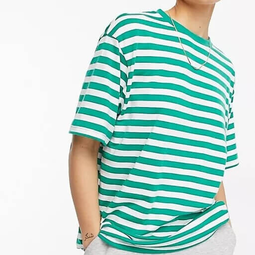 

Футболка Asos Design Textured Oversized, зеленый/бежевый
