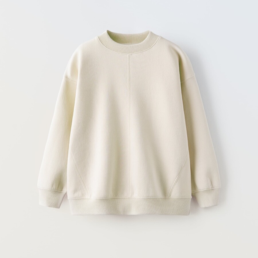 

Свитшот Zara Basic Plush, кремовый