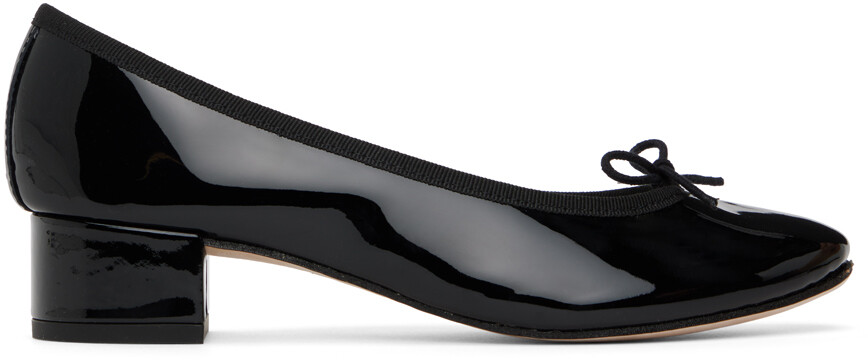 

Черные балетки Camille на каблуках Repetto