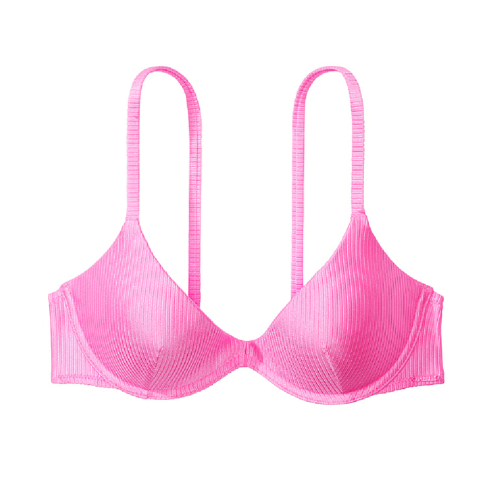 цена Лиф бикини Victoria's Secret Pink Scoop Push-up, розовый