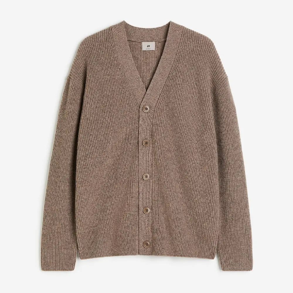 

Кардиган H&M Loose Fit Wool, темно-бежевый