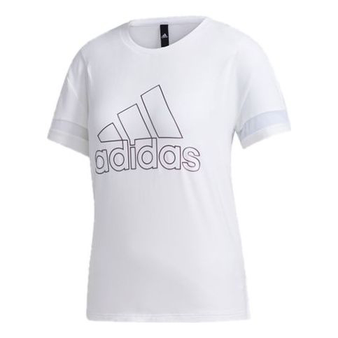 Футболка Adidas Sports Stylish Round Neck Short Sleeve White, Белый футболка zara round neck белый