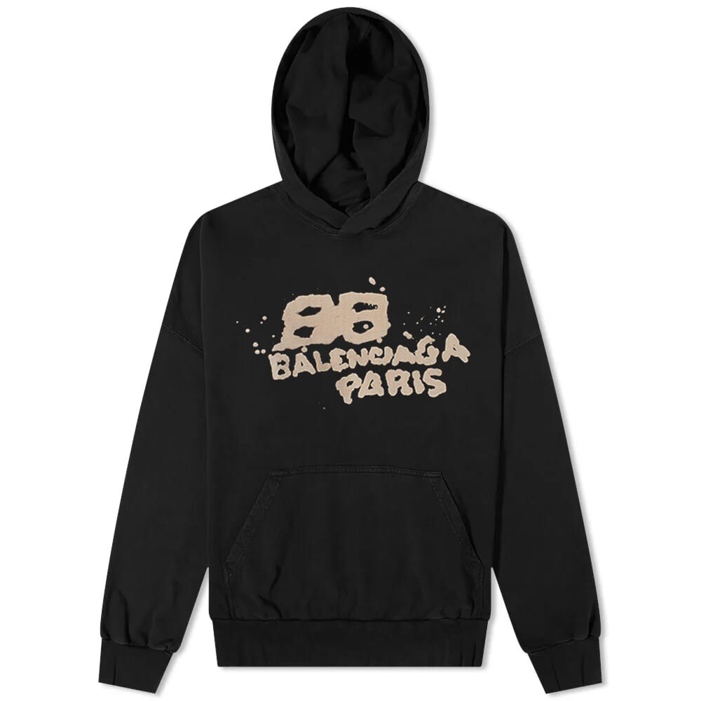 

Толстовка Balenciaga Oversized Dirty Paris Logo Hoody