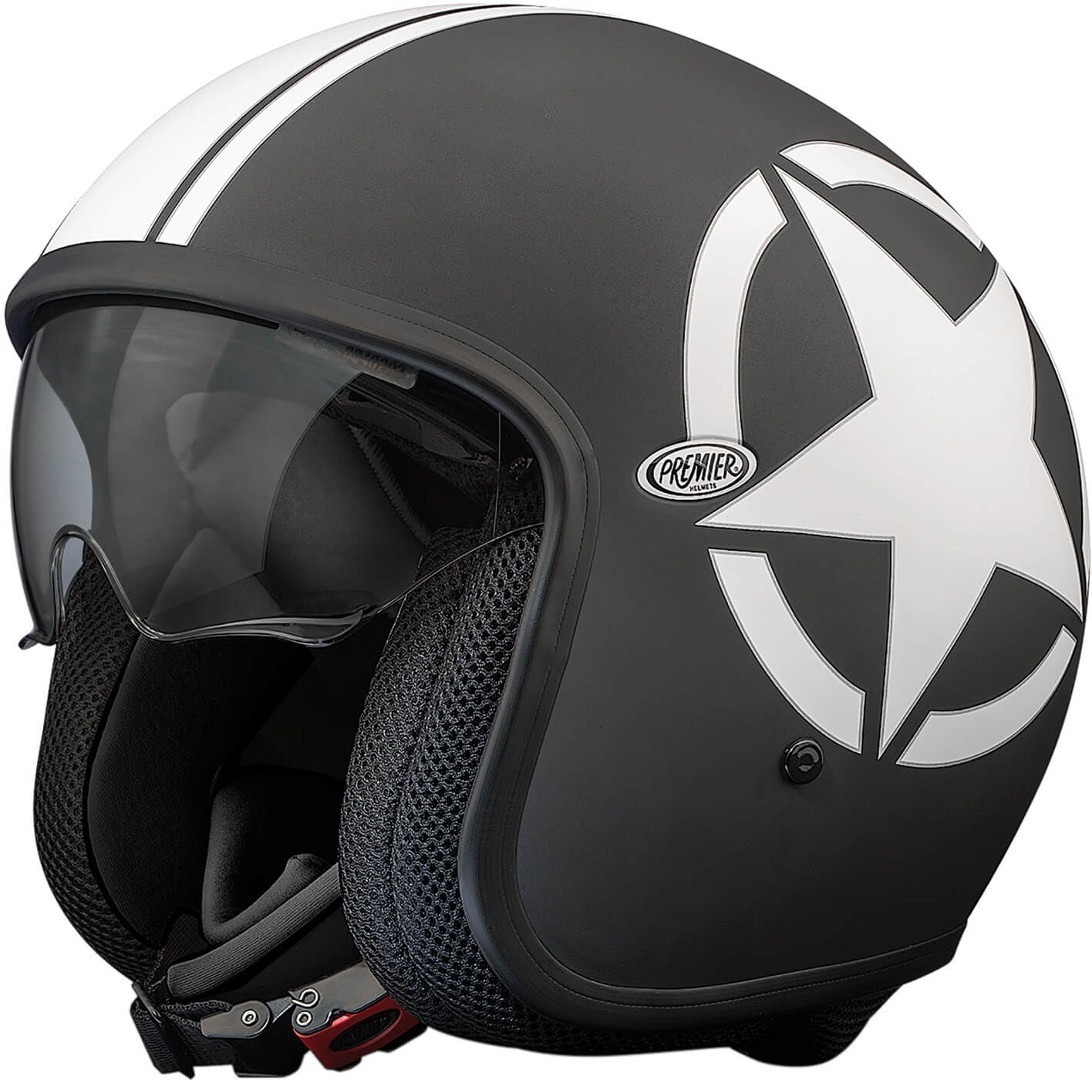 мотоциклетный шлем на все лицо быстро нео яркий черный шлем для езды на мотоцикле гоночный мотоциклетный шлем Шлем мотоциклетный Premier Vintage Star, черный