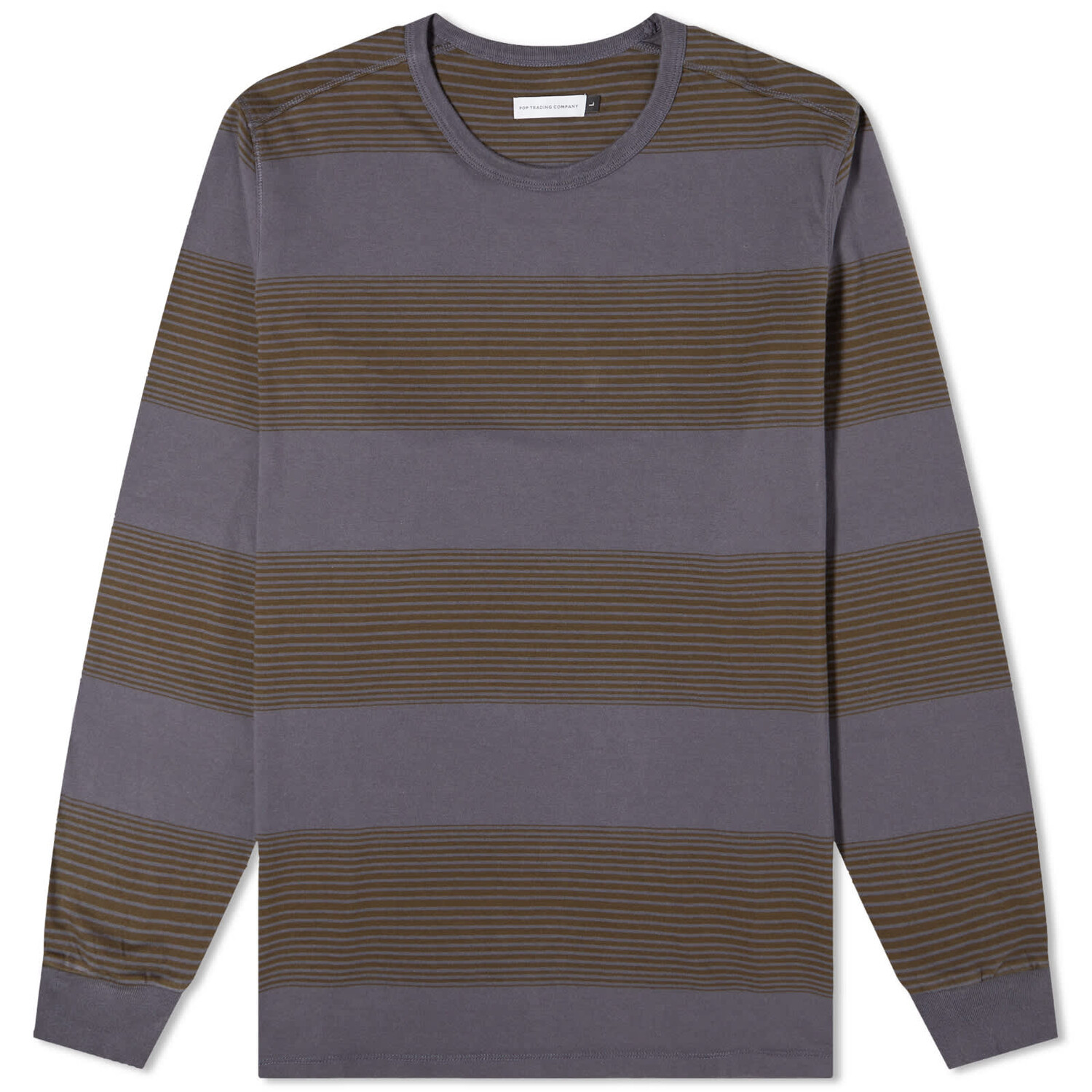 

Футболка Pop Trading Company Long Sleeve Bold Stripe, серый