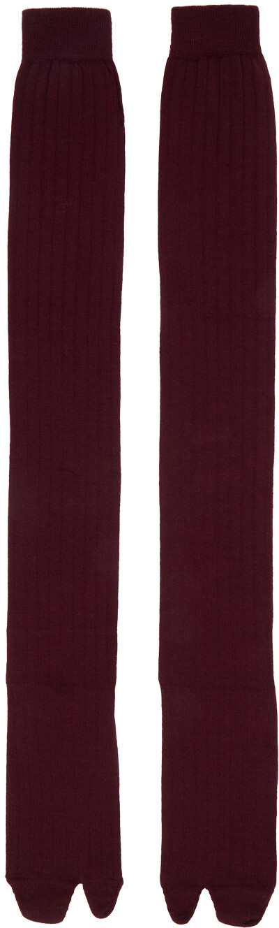 

Бордовые носки таби Maison Margiela