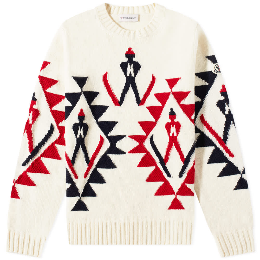 

Джемпер Moncler Skiier Intarsia Crew Knit, Белый