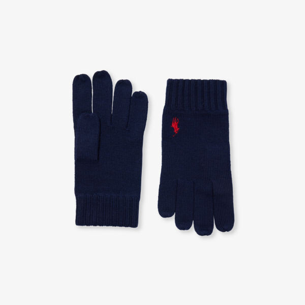 

Перчатки prl merino Polo Ralph Lauren, синий