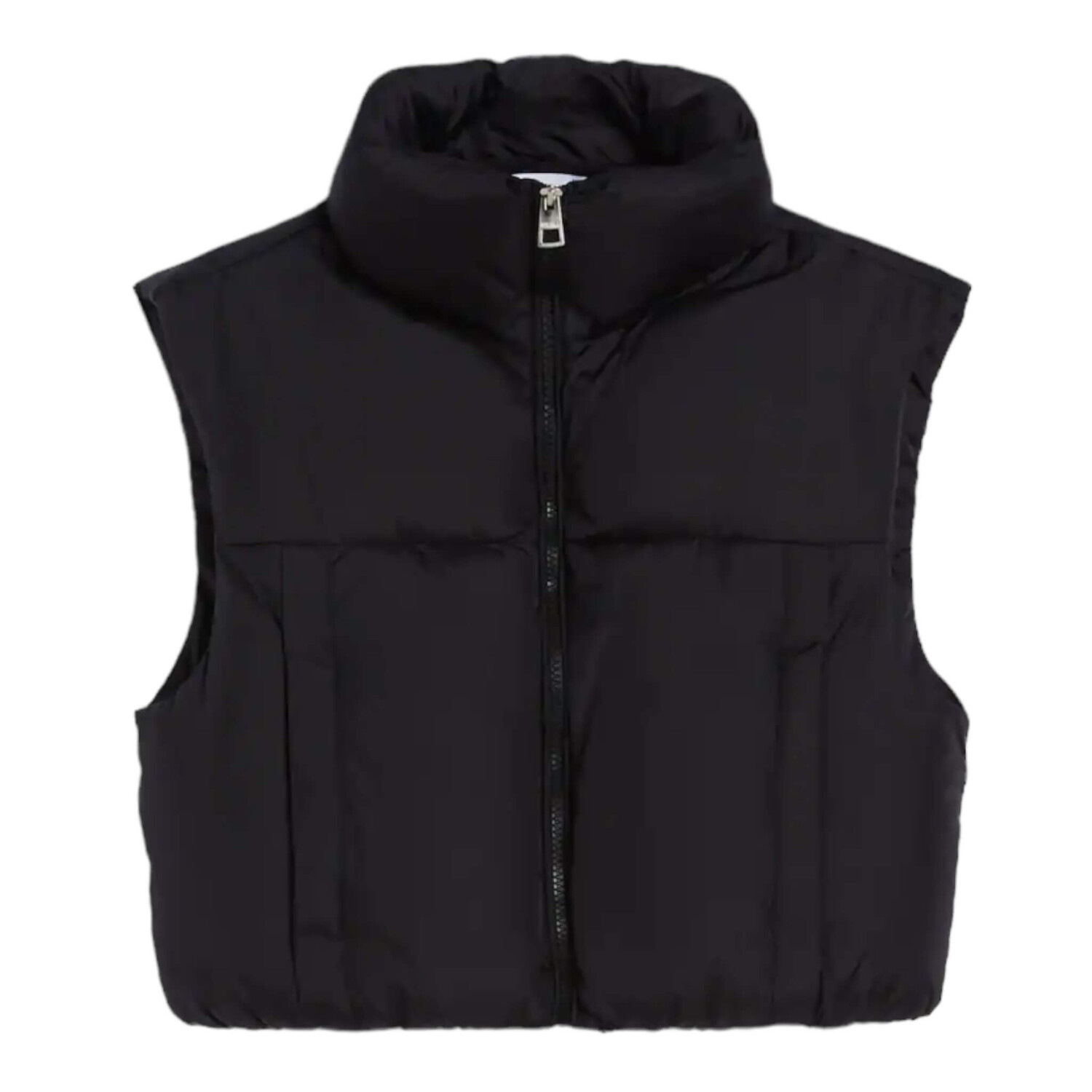 

Жилет Bershka Nylon Cropped, черный