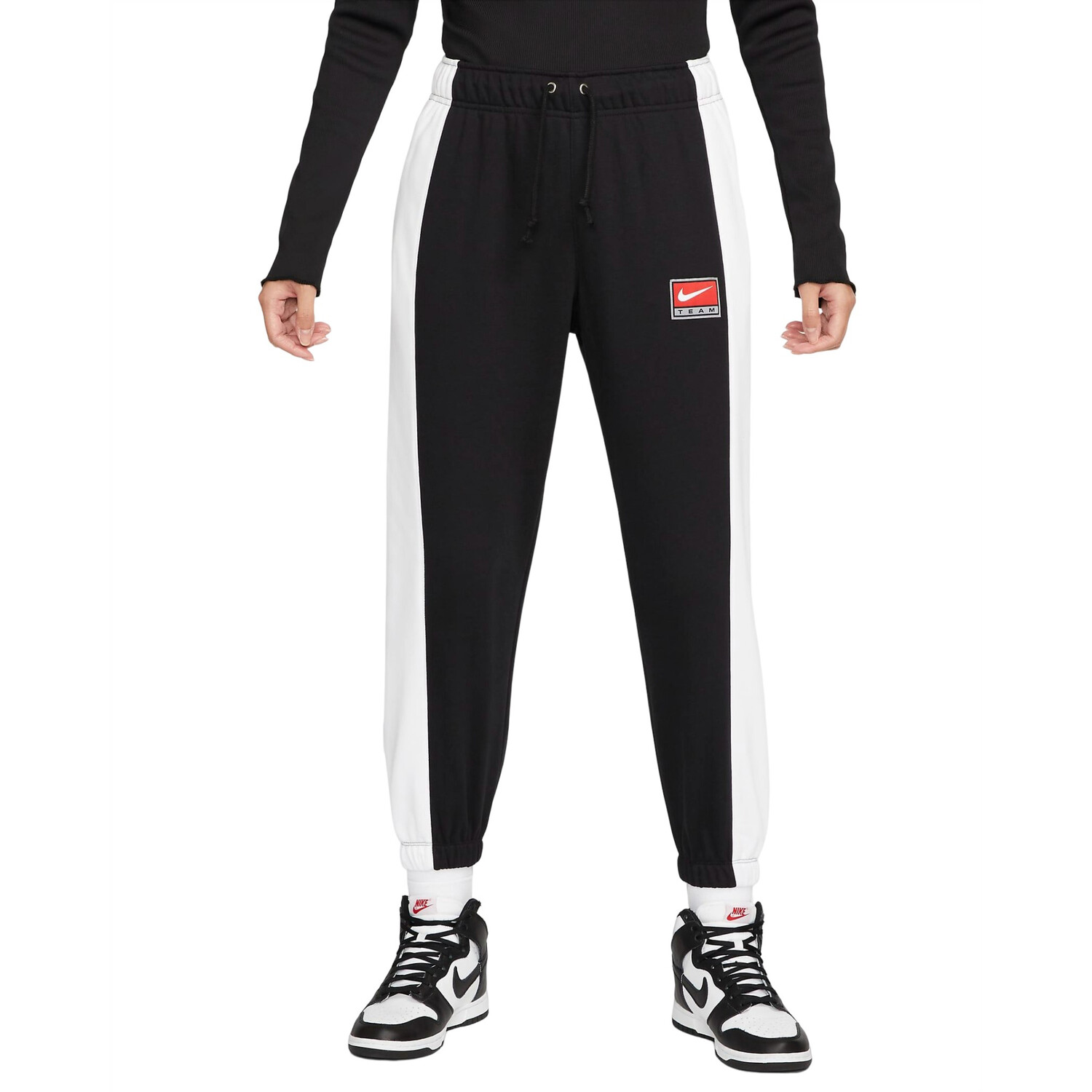 

Брюки Nike Sportswear Team Fleece, черный/белый