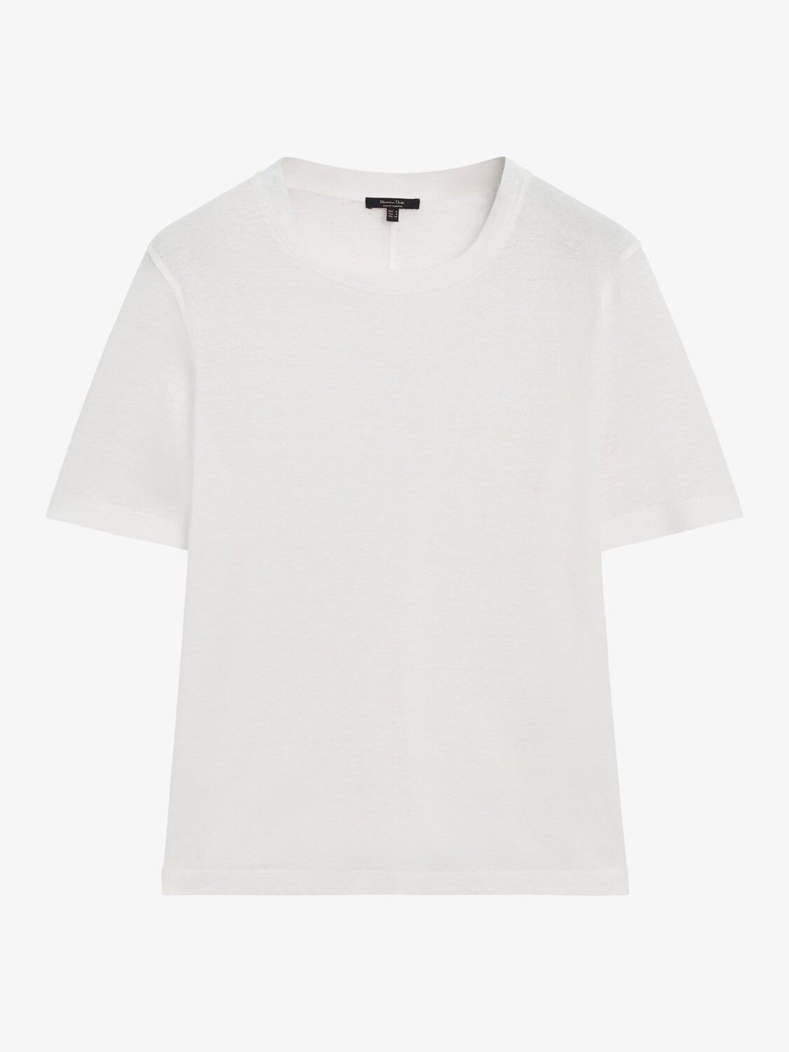 

Футболка с короткими рукавами из 100% льна Massimo Dutti, бежевый