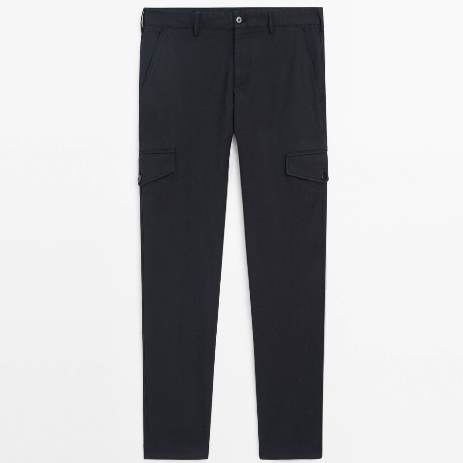 

Брюки Massimo Dutti Relaxed Fit Cargo, темно-синий