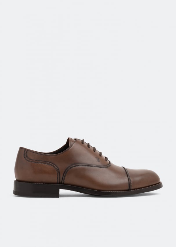 Оксфорды TOD'S Oxford lace-up shoes, коричневый