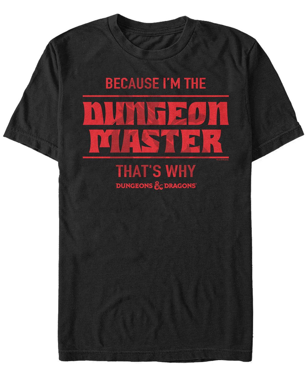Мужская футболка с коротким рукавом dungeons and dragons i'm the dungeon master Fifth Sun, черный