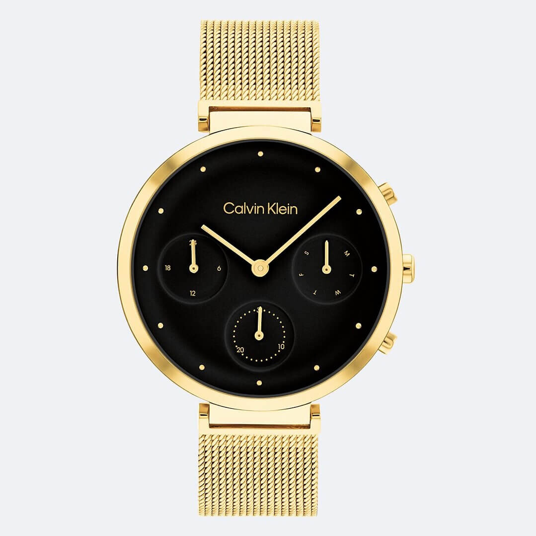 

Часы Calvin Klein Minimalistic T-Bar Gold Plated 36.5mm, черный/золотистый