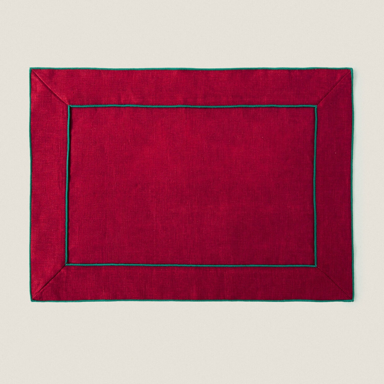 

Сервировочный коврик Zara Home Linen Christmas, 35 x 50 см, красный/зеленый