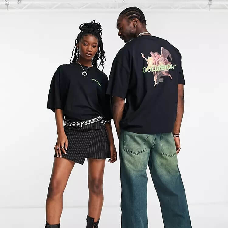 

Футболка Collusion Unisex Renaissance Print, черный