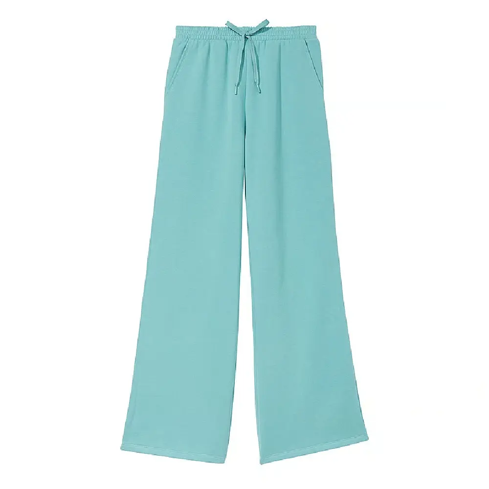 

Брюки Victoria's Secret Cotton High-Rise Fleece Mid Rise Lounge, голубой, Синий