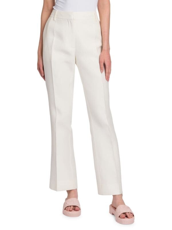 

Плиссированные брюки boot cut Valentino Ivory