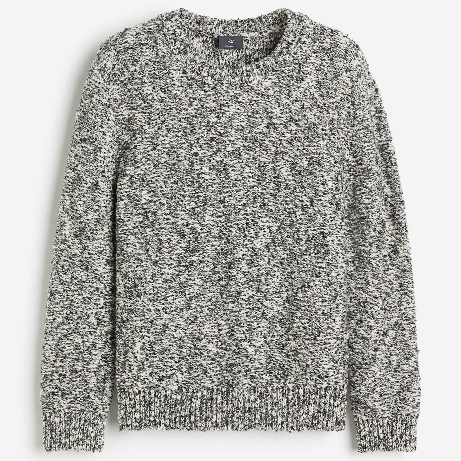 

Джемпер H&M Regular Fit, черный/белый