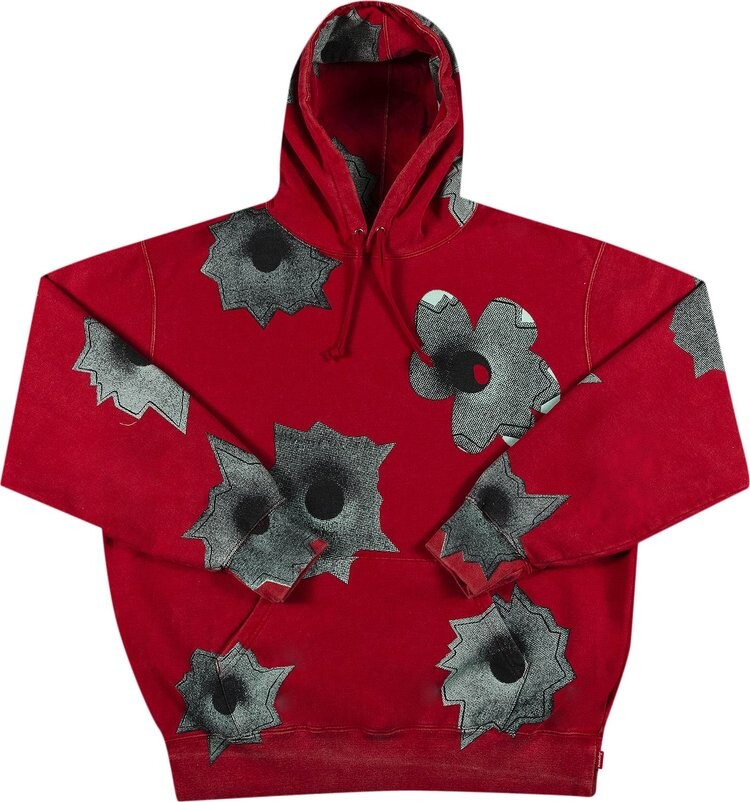 

Толстовка Supreme x Nate Lowman Hooded Sweatshirt 'Red', красный