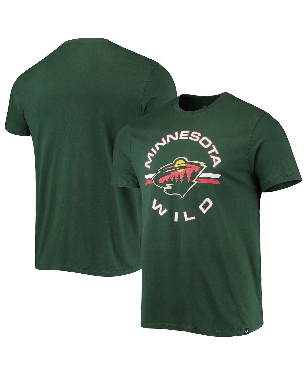 

Мужская зеленая футболка minnesota wild assist super rival '47 Brand, зеленый