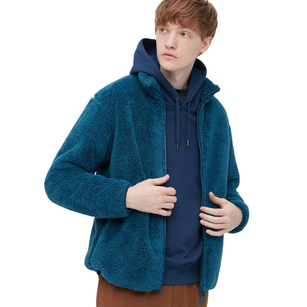 

Куртка Uniqlo Fluffy Fleece, голубой