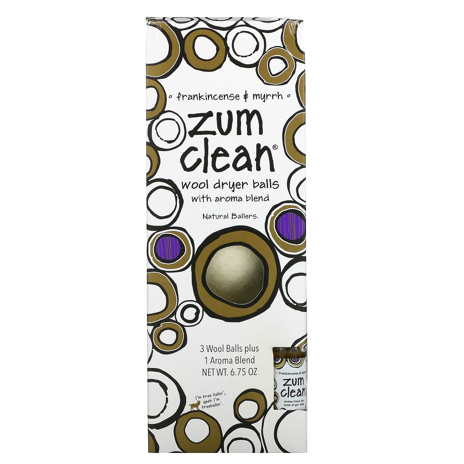Шарики ZUM для сушки шерсти со смесью ароматов, ладаном и миррой