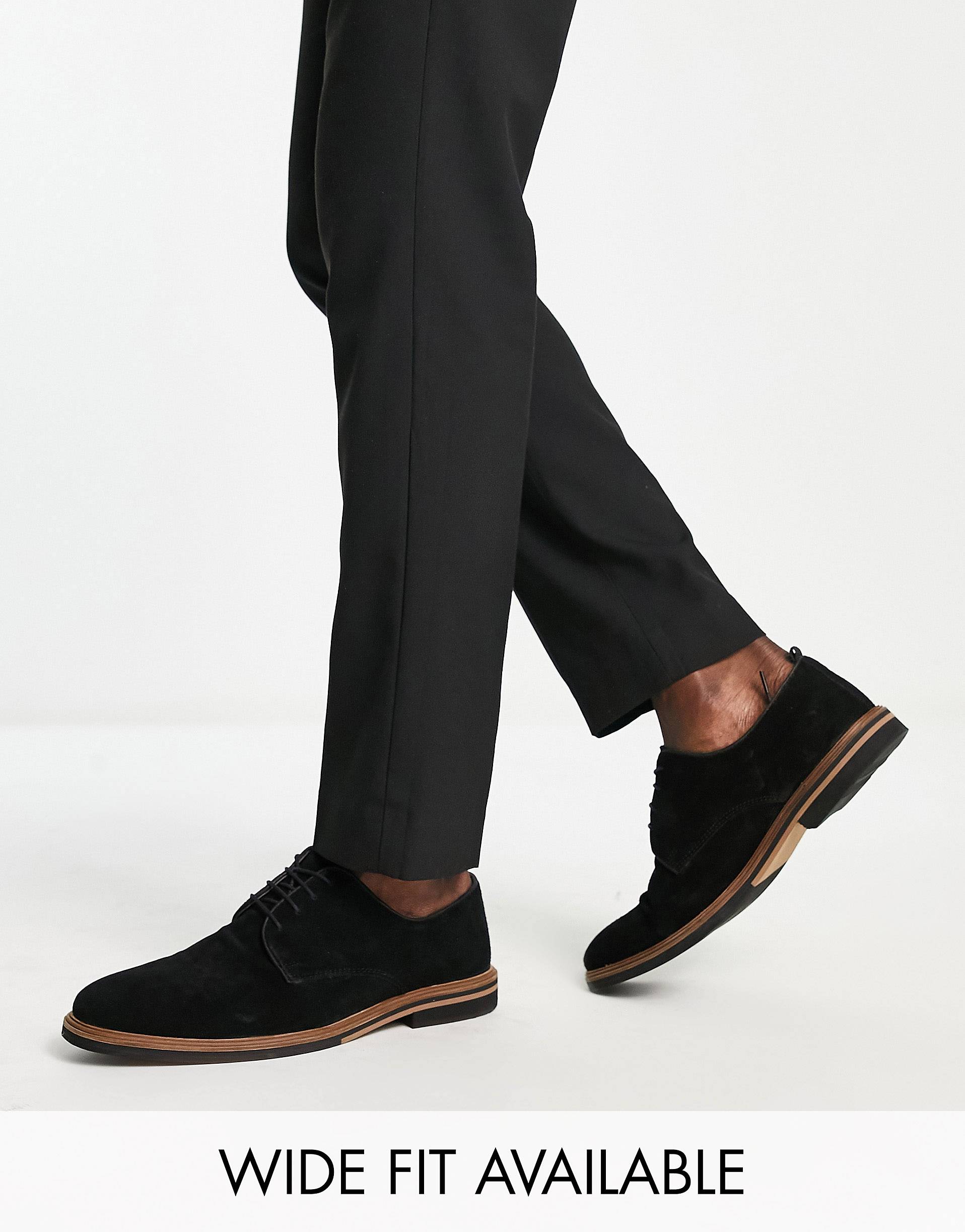 Черные замшевые туфли на шнуровке с контрастной подошвой ASOS DESIGN черные замшевые лоферы с кисточками и натуральной подошвой asos design
