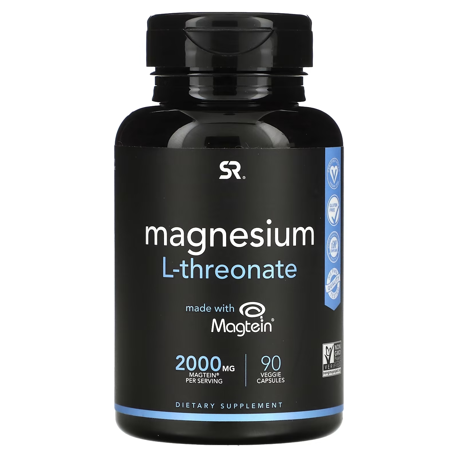 Sports Research Magnesium L-Threonate 2,000 mg , 90 вегетарианских капсул - фото