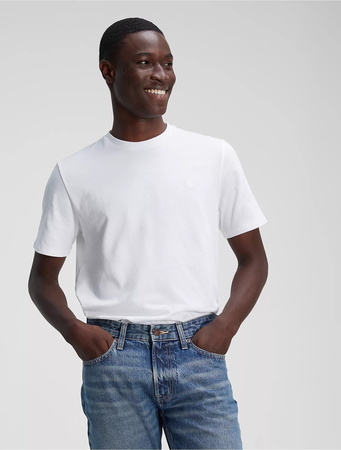 

Футболка Calvin Klein Jeans Waffle Henley Crewneck, белый