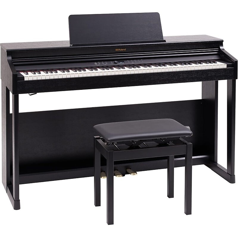 

Roland RP701-CB 88-клавишное цифровое пианино со скамьей, черное RP701-CB 88-Key Digital Piano w/ Bench,