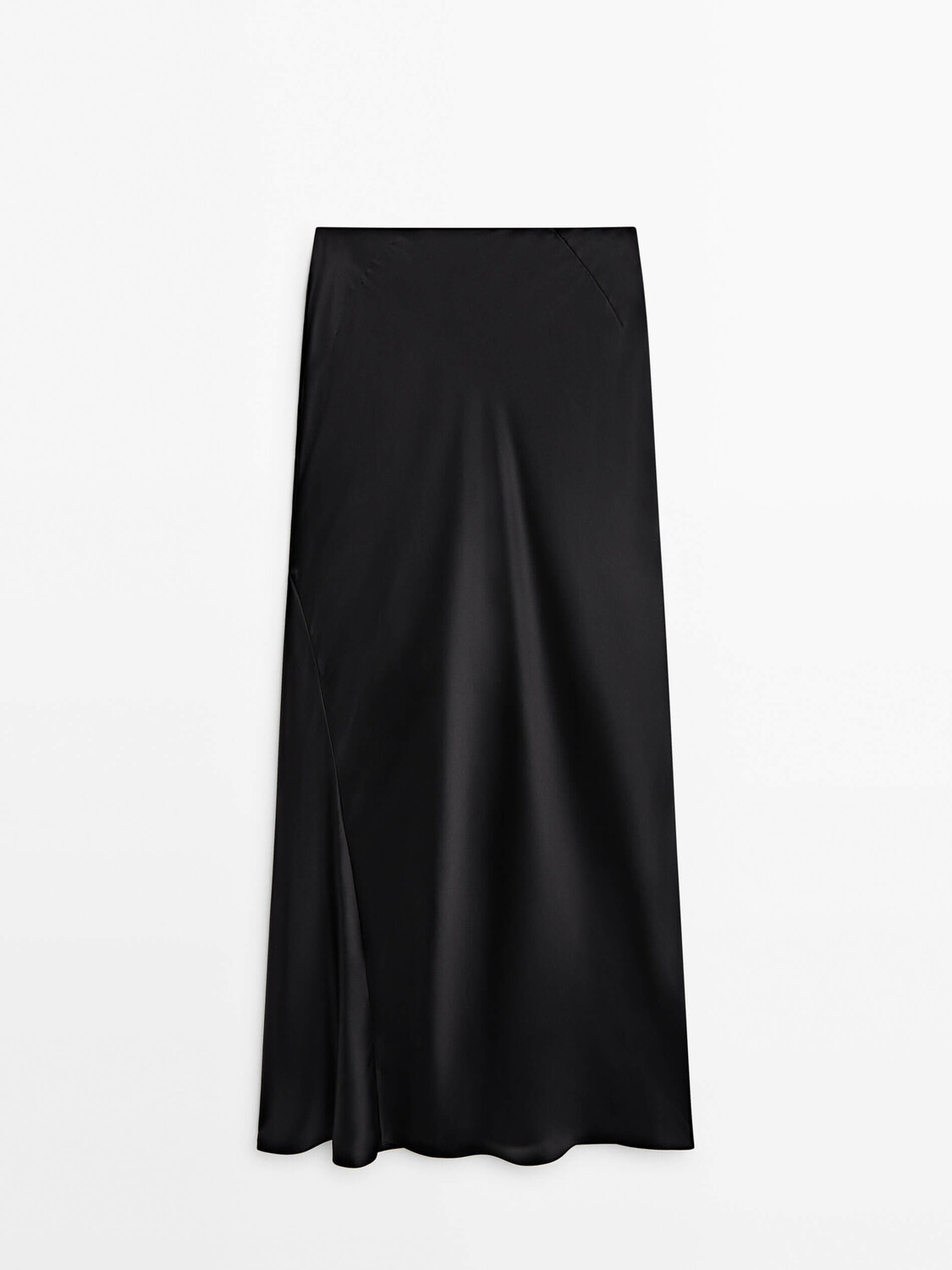 

Юбка Massimo Dutti Studio Long Satin, черный
