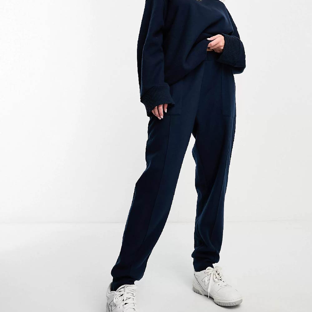 Спортивные брюки Asos Design Super Soft Co-ord Seamed, темно-синий