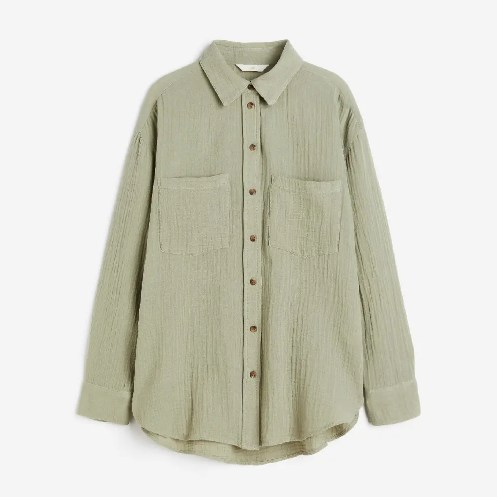 

Рубашка H&M Cotton, хаки